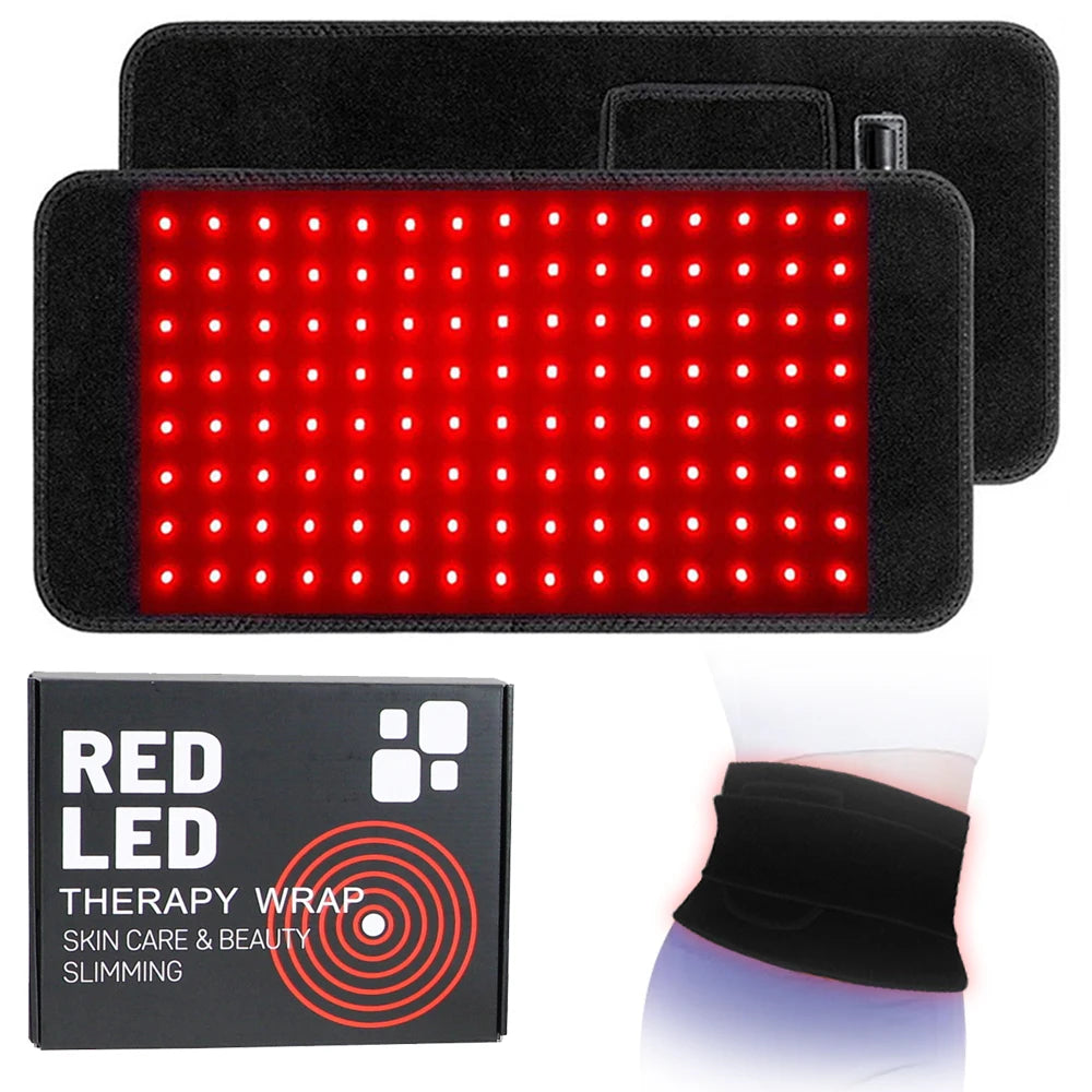 Red Light Therapy Wrap Belt for Back Pain Relief Near Infrared LED Heating Pad for Skin Care Slimming Fat Burner Body Shaper