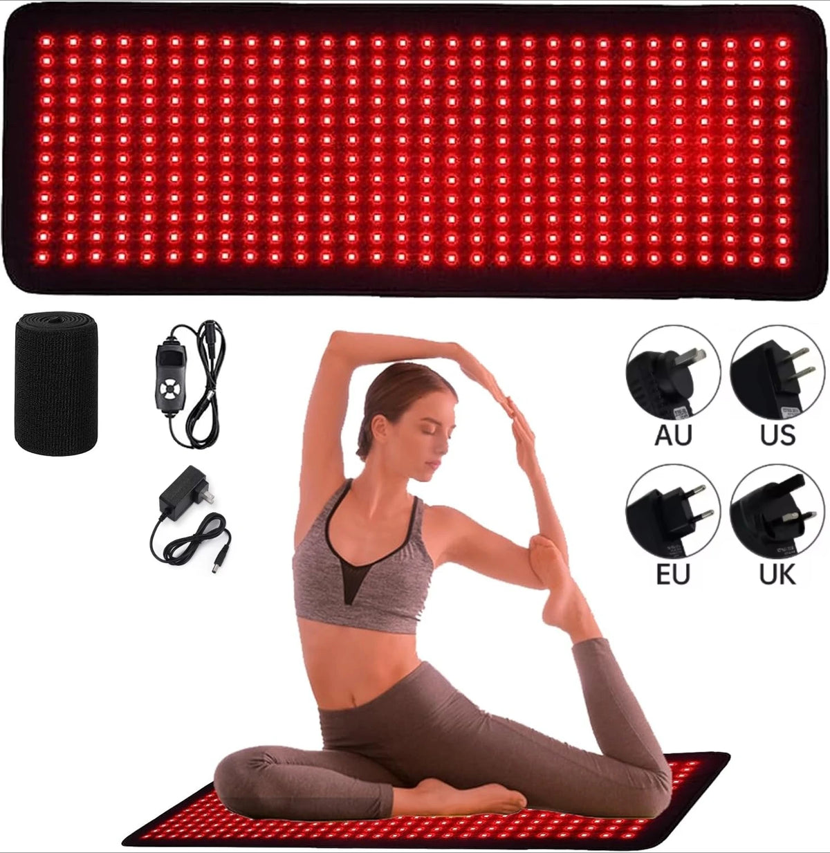 Red Light Therapy Pad for Full Body,large Dual Chip 360 LEDs 660&850nm Infrared Light Therapy Belt for Back Waist Joint Recovery